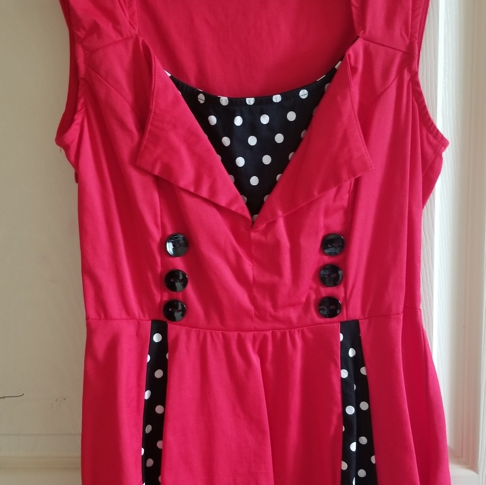 A red vintage woman's dress size medium
